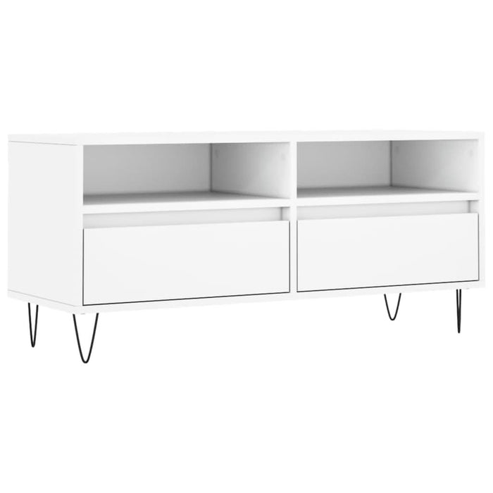 Comodă TV, alb, 100x34,5x44,5 cm, lemn prelucrat - WALTI WALTI