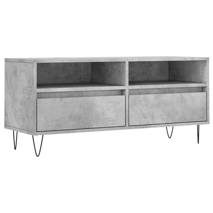 Comodă TV, gri beton, 100x34,5x44,5 cm, lemn prelucrat - WALTI WALTI