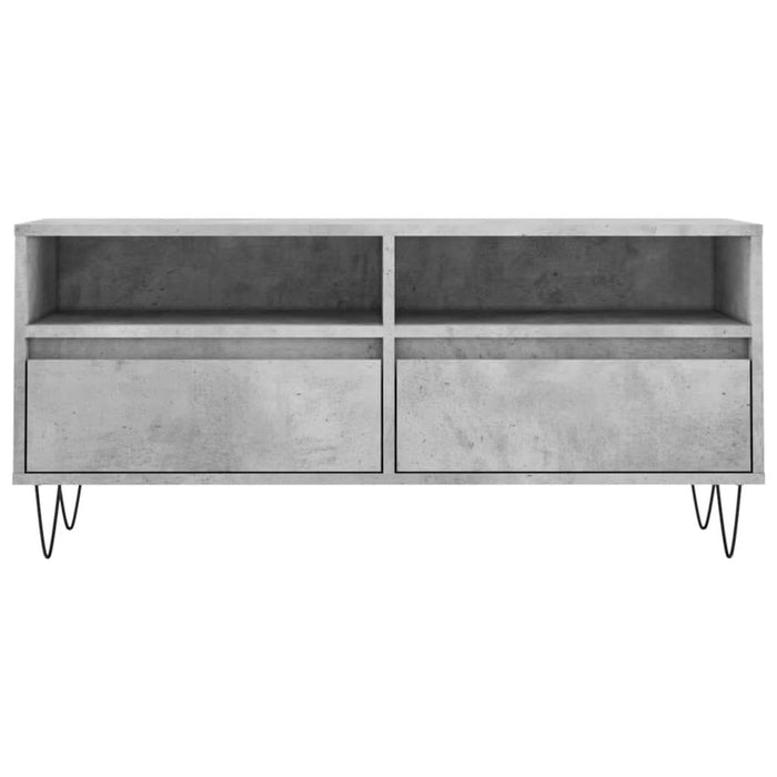 Comodă TV, gri beton, 100x34,5x44,5 cm, lemn prelucrat - WALTI WALTI
