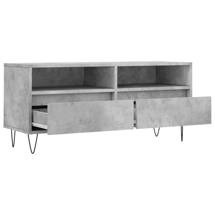 Comodă TV, gri beton, 100x34,5x44,5 cm, lemn prelucrat - WALTI WALTI
