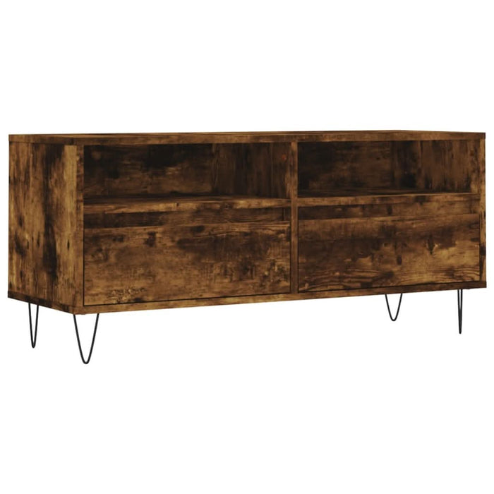 Comodă TV, stejar fumuriu, 100x34,5x44,5 cm, lemn prelucrat - WALTI WALTI