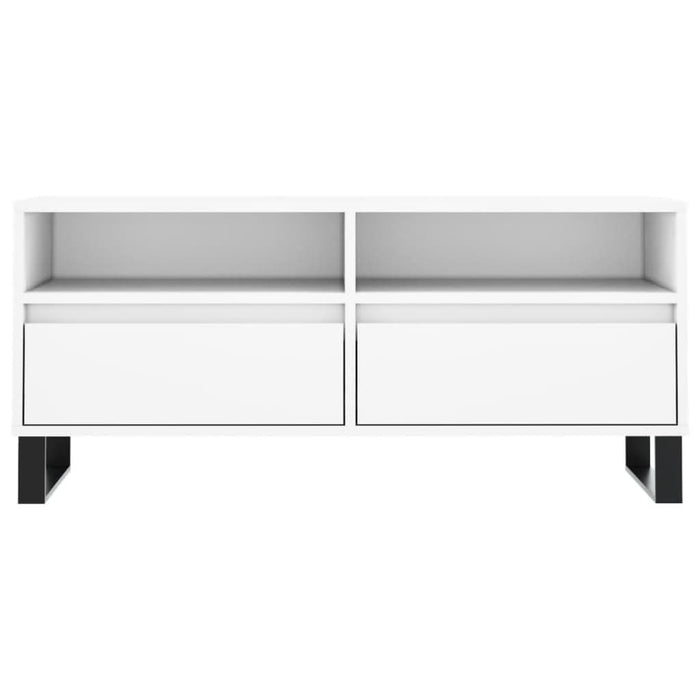 Comodă TV, alb, 100x34,5x44,5 cm, lemn prelucrat - WALTI WALTI