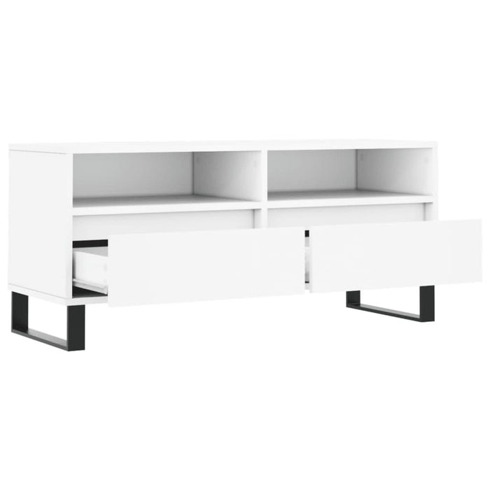 Comodă TV, alb, 100x34,5x44,5 cm, lemn prelucrat - WALTI WALTI