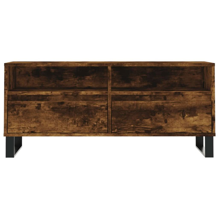 Comodă TV, stejar fumuriu, 100x34,5x44,5 cm, lemn prelucrat - WALTI WALTI