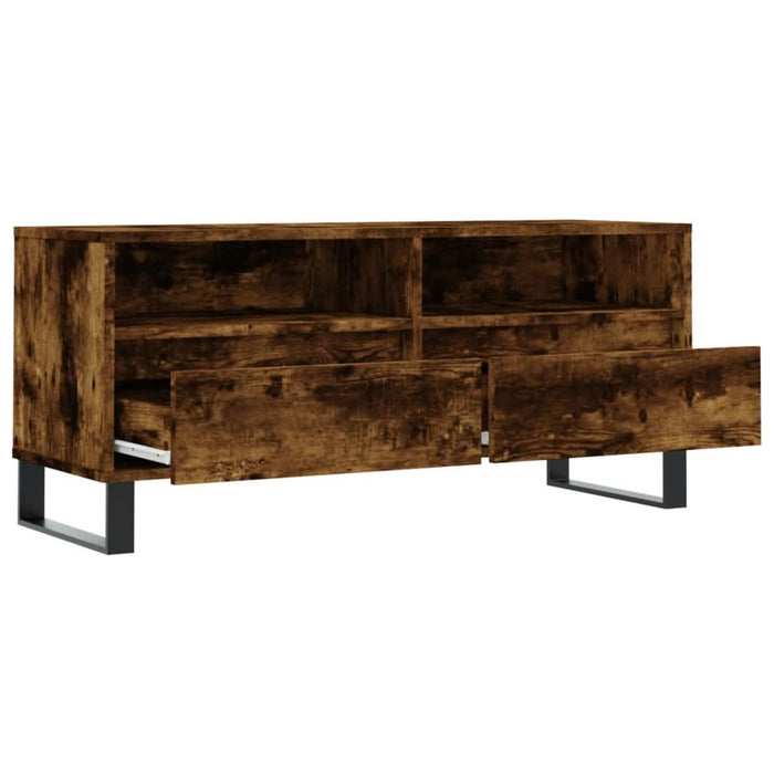 Comodă TV, stejar fumuriu, 100x34,5x44,5 cm, lemn prelucrat - WALTI WALTI