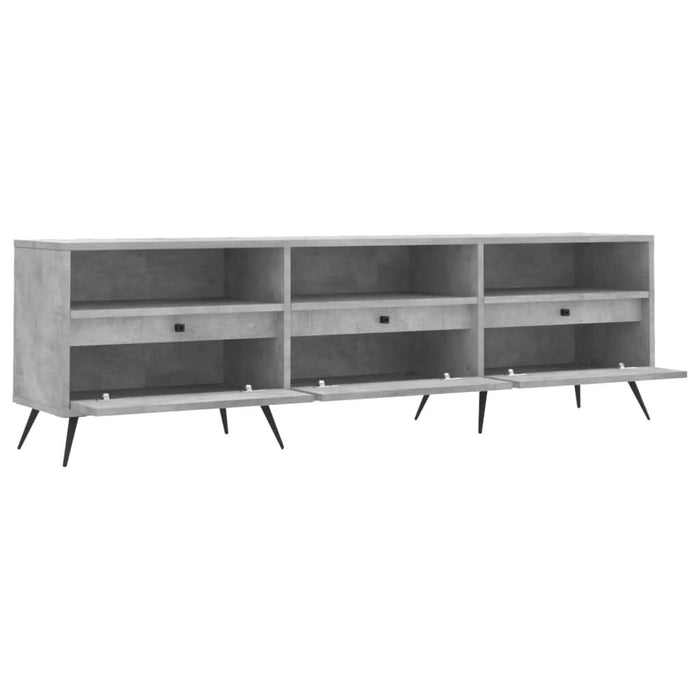Comodă TV, gri beton, 150x30x44,5 cm, lemn prelucrat - WALTI WALTI
