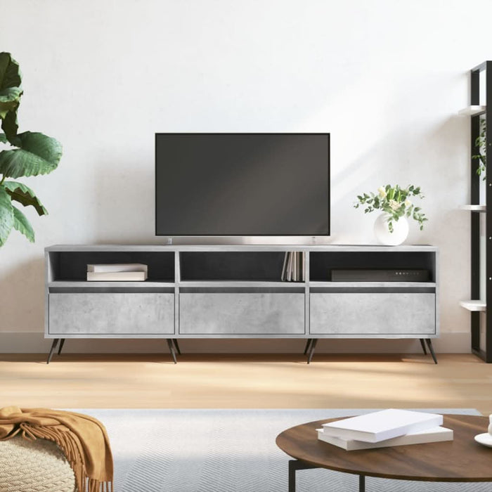Comodă TV, gri beton, 150x30x44,5 cm, lemn prelucrat - WALTI WALTI