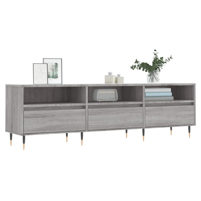 Comodă TV, gri sonoma, 150x30x44,5 cm, lemn prelucrat - WALTI WALTI
