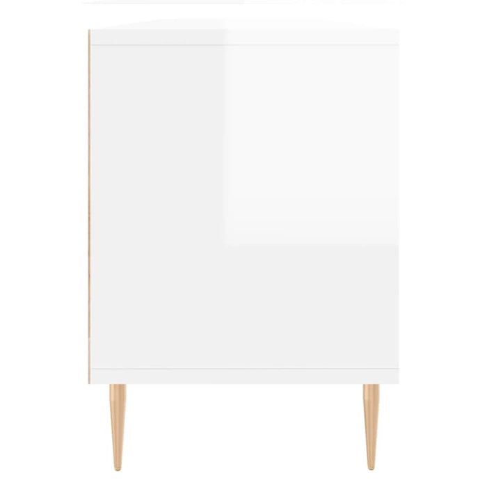 Comodă TV, alb extralucios, 150x30x44,5 cm, lemn prelucrat - WALTI WALTI