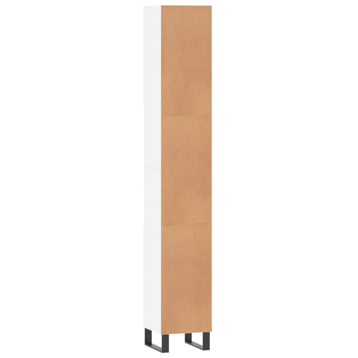 Dulap de baie, alb, 30x30x190 cm, lemn prelucrat - WALTI WALTI