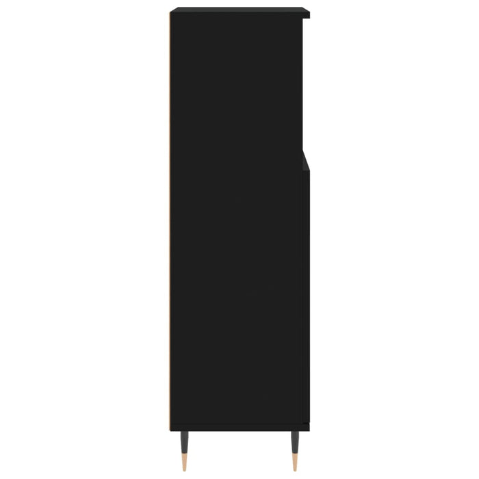 Dulap de baie, negru, 30x30x100 cm, lemn prelucrat - WALTI WALTI