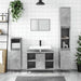 Dulap de baie, gri beton, 30x30x100 cm, lemn prelucrat - WALTI WALTI