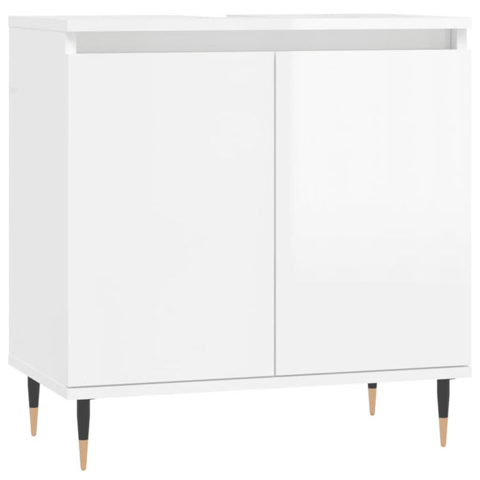 Dulap de baie, alb extralucios, 58x33x60 cm, lemn prelucrat - WALTI WALTI