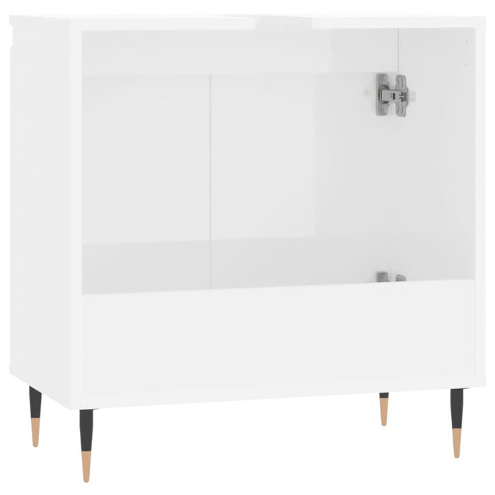 Dulap de baie, alb extralucios, 58x33x60 cm, lemn prelucrat - WALTI WALTI