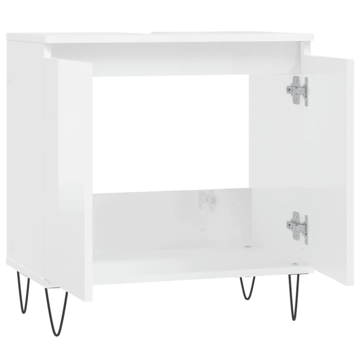 Dulap de baie, alb extralucios, 58x33x60 cm, lemn prelucrat - WALTI WALTI