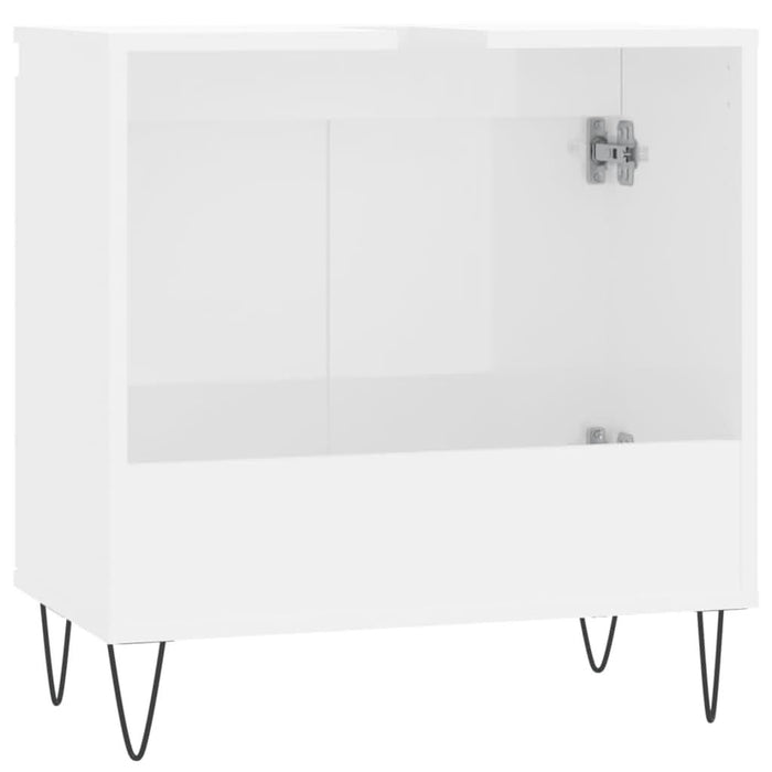 Dulap de baie, alb extralucios, 58x33x60 cm, lemn prelucrat - WALTI WALTI