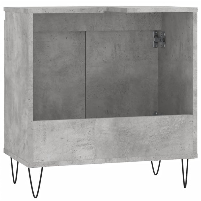 Dulap de baie, gri beton, 58x33x60 cm, lemn prelucrat - WALTI WALTI