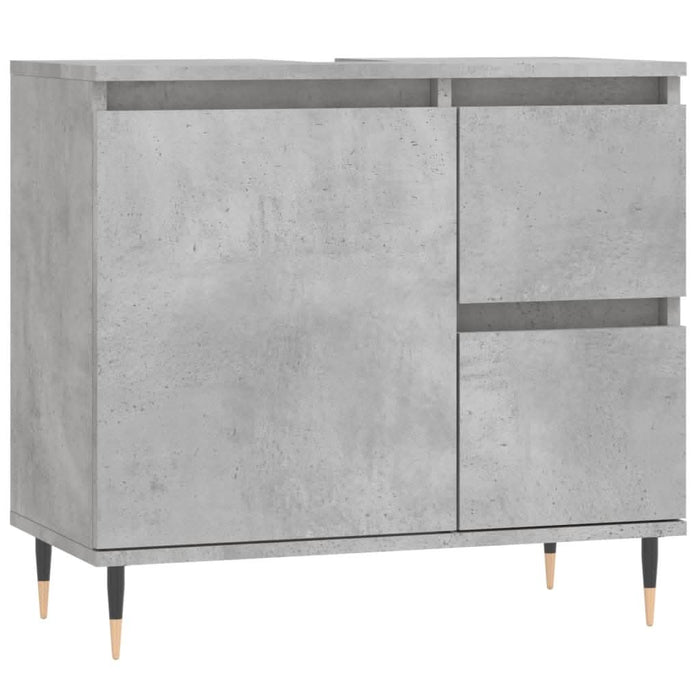 Dulap de baie, gri beton, 65x33x60 cm, lemn prelucrat - WALTI WALTI