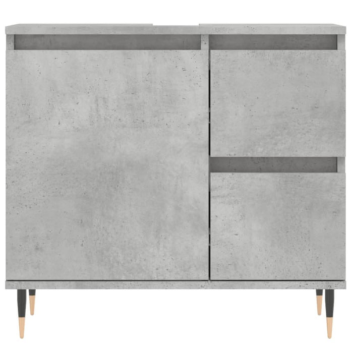 Dulap de baie, gri beton, 65x33x60 cm, lemn prelucrat - WALTI WALTI