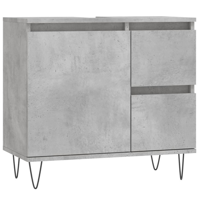Dulap de baie, gri beton, 65x33x60 cm, lemn prelucrat - WALTI WALTI