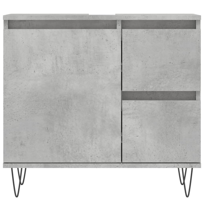 Dulap de baie, gri beton, 65x33x60 cm, lemn prelucrat - WALTI WALTI