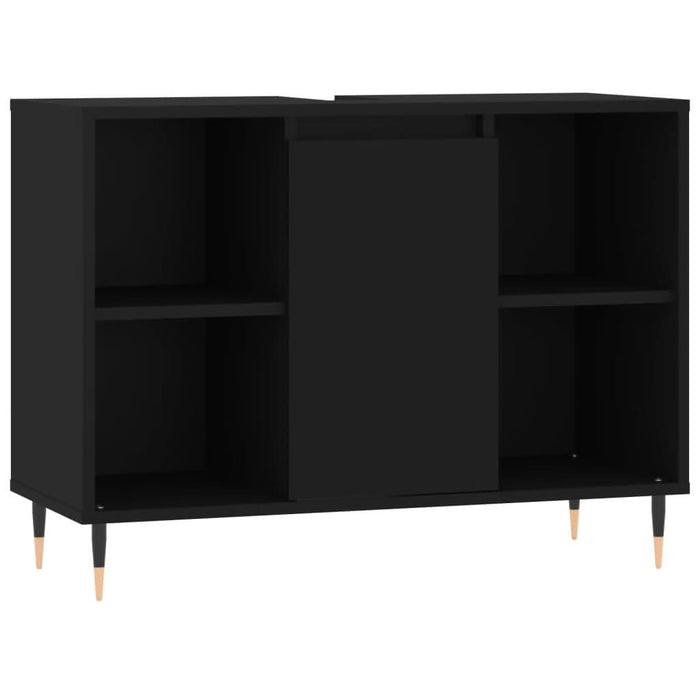 Dulap pentru baie, negru, 80x33x60 cm, lemn compozit - WALTI WALTI