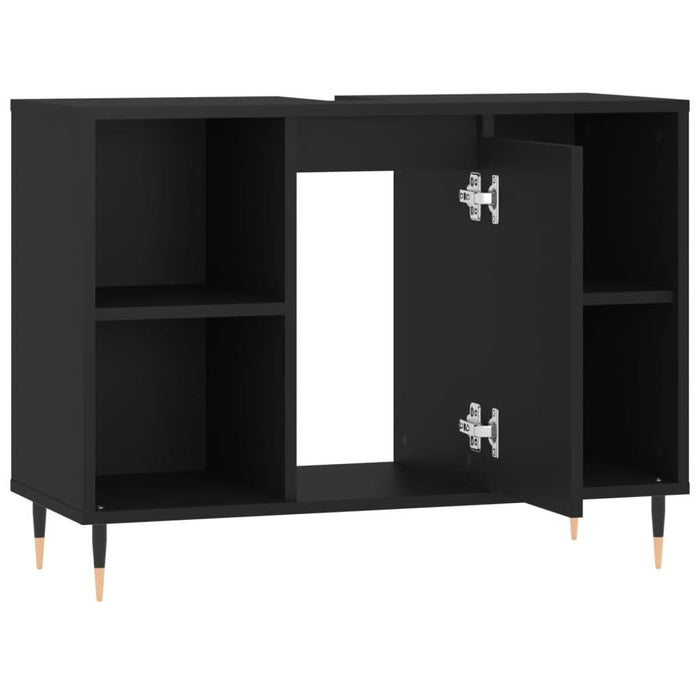 Dulap pentru baie, negru, 80x33x60 cm, lemn compozit - WALTI WALTI