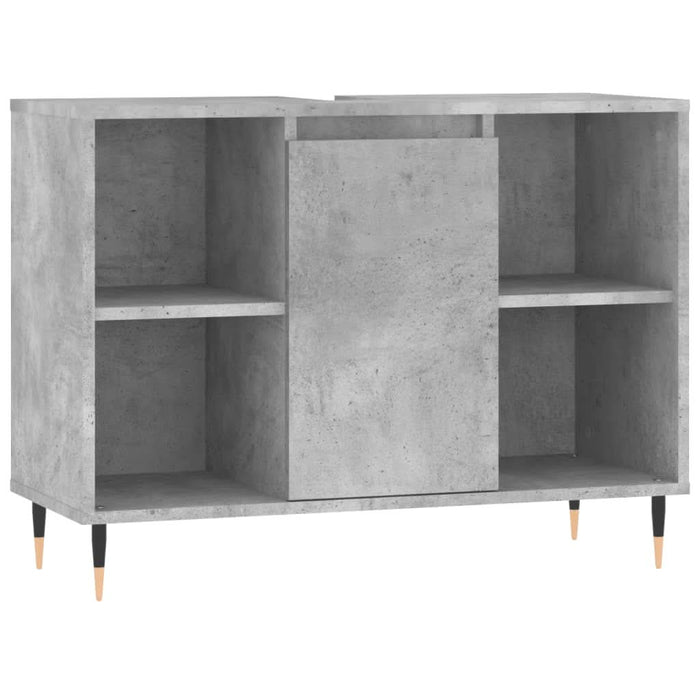 Dulap pentru baie, gri beton, 80x33x60 cm, lemn compozit - WALTI WALTI