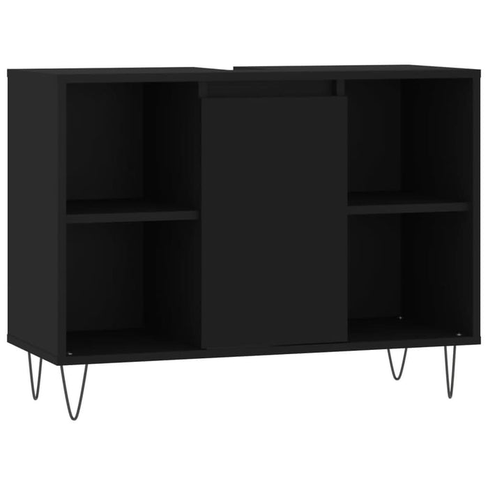 Dulap pentru baie, negru, 80x33x60 cm, lemn compozit - WALTI WALTI