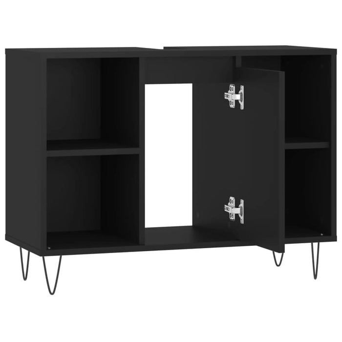 Dulap pentru baie, negru, 80x33x60 cm, lemn compozit - WALTI WALTI