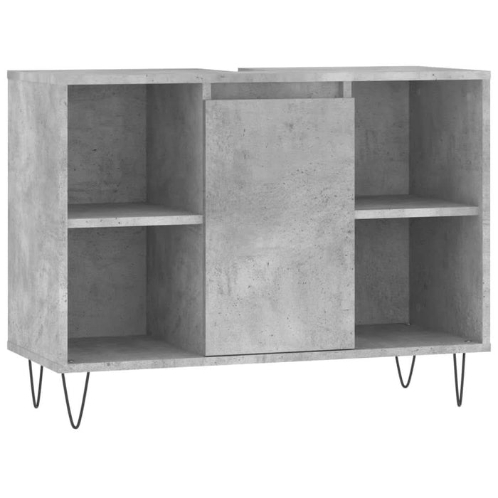 Dulap pentru baie, gri beton, 80x33x60 cm, lemn compozit - WALTI WALTI