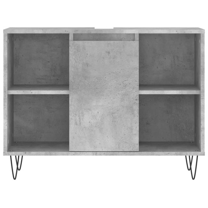 Dulap pentru baie, gri beton, 80x33x60 cm, lemn compozit - WALTI WALTI