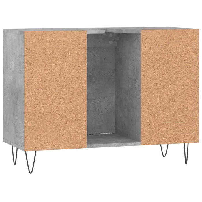 Dulap pentru baie, gri beton, 80x33x60 cm, lemn compozit - WALTI WALTI