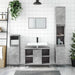 Dulap pentru baie, gri beton, 80x33x60 cm, lemn compozit - WALTI WALTI