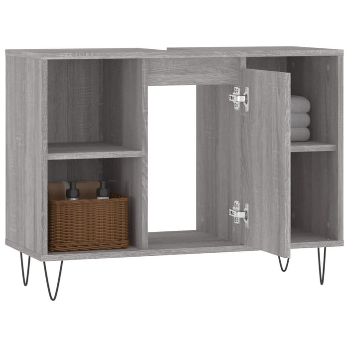Dulap pentru baie, gri sonoma, 80x33x60 cm, lemn compozit - WALTI WALTI