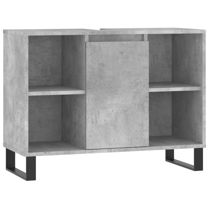 Dulap pentru baie, gri beton, 80x33x60 cm, lemn compozit - WALTI WALTI