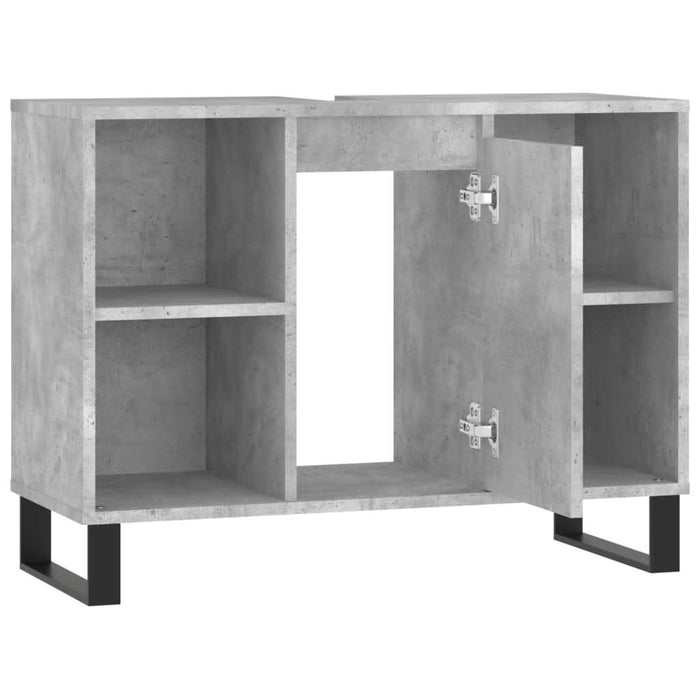 Dulap pentru baie, gri beton, 80x33x60 cm, lemn compozit - WALTI WALTI