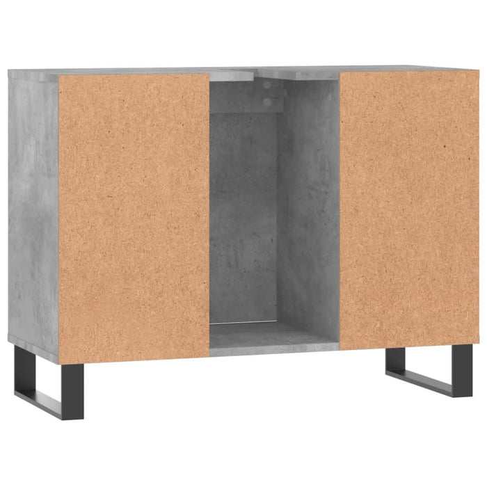Dulap pentru baie, gri beton, 80x33x60 cm, lemn compozit - WALTI WALTI