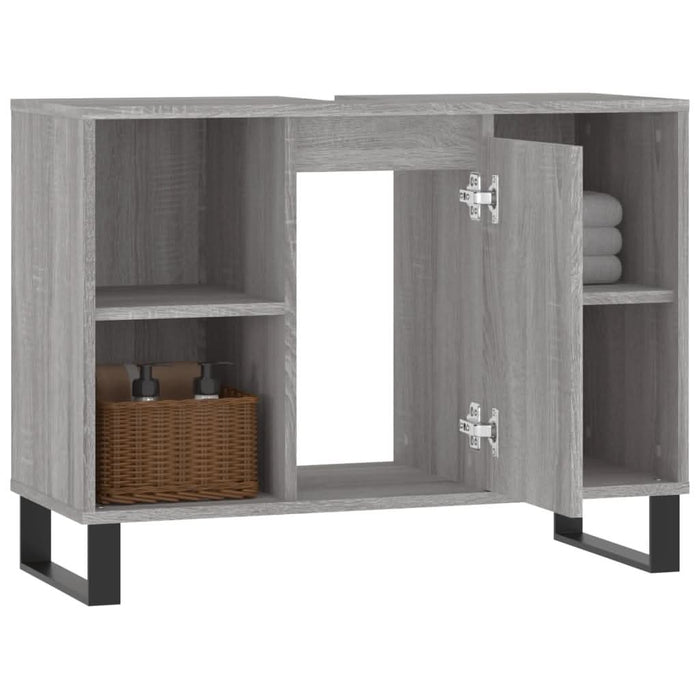 Dulap pentru baie, gri sonoma, 80x33x60 cm, lemn compozit - WALTI WALTI