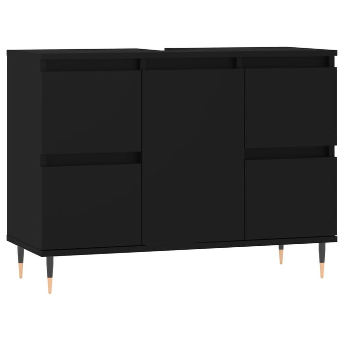 Dulap pentru baie, negru, 80x33x60 cm, lemn compozit - WALTI WALTI