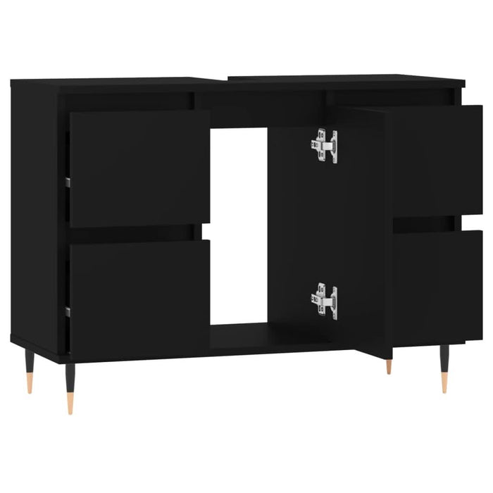 Dulap pentru baie, negru, 80x33x60 cm, lemn compozit - WALTI WALTI