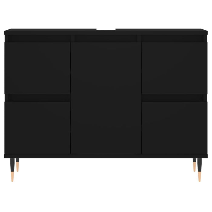 Dulap pentru baie, negru, 80x33x60 cm, lemn compozit - WALTI WALTI