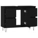 Dulap pentru baie, negru, 80x33x60 cm, lemn compozit - WALTI WALTI