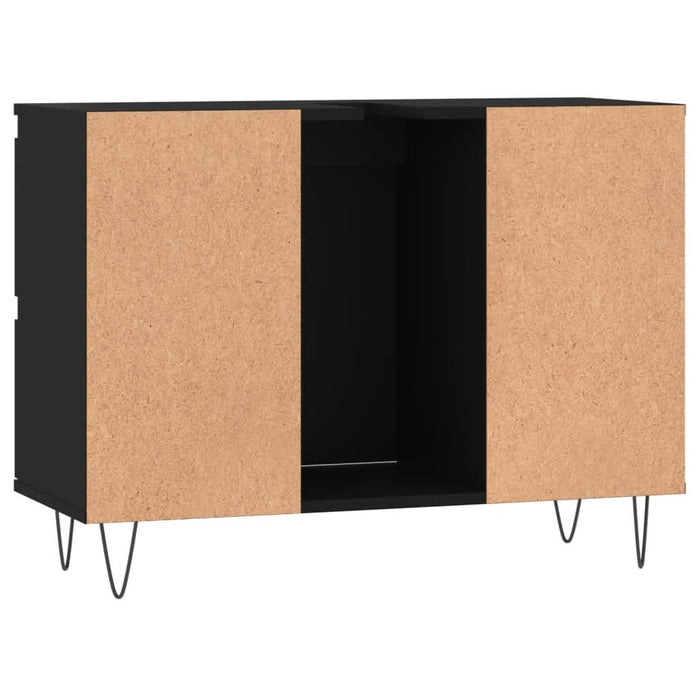 Dulap pentru baie, negru, 80x33x60 cm, lemn compozit - WALTI WALTI