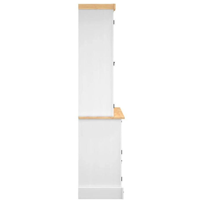 Dulap înalt Corona, alb, 112x43x196 cm, lemn masiv pin mexican - WALTI WALTI