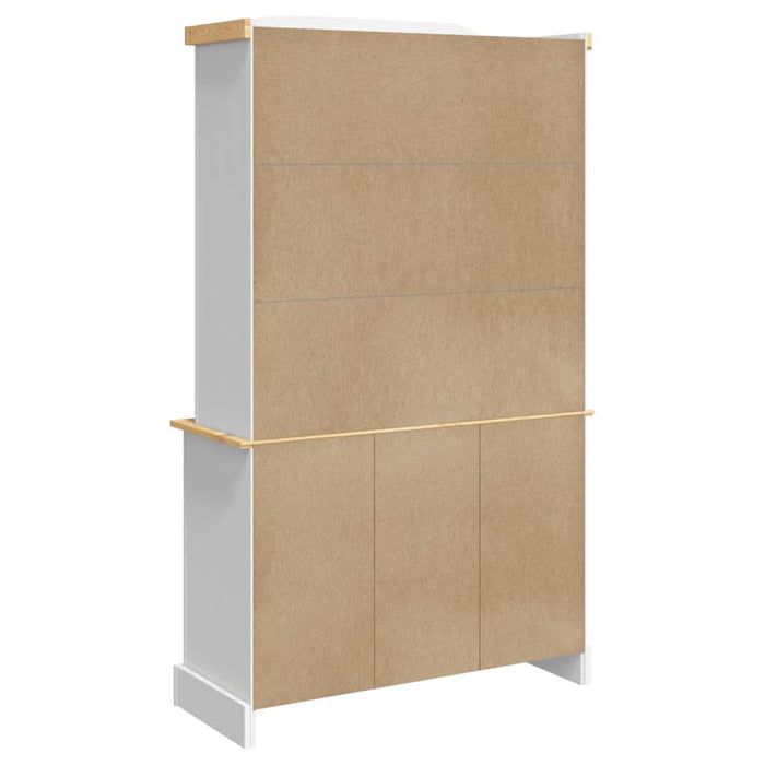 Dulap înalt Corona, alb, 112x43x196 cm, lemn masiv pin mexican - WALTI WALTI