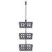 Raft suspendat pentru duș 30x15x(67-105) cm aluminiu - WALTI WALTI