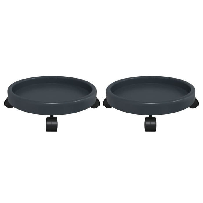 Cărucioare pentru plante cu roți 2 buc. gri diametru 34cm 35kg - WALTI WALTI