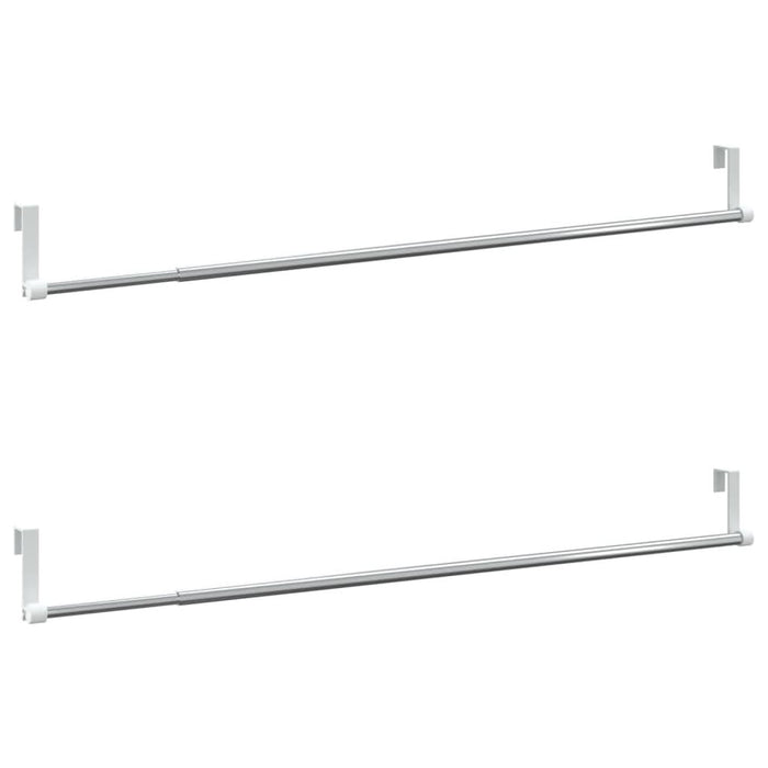 Șine pentru perdele 2 buc, alb și argintiu, 60-105 cm, aluminiu - WALTI WALTI