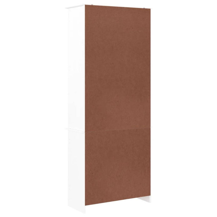 Vitrină din sticlă „ALTA”, alb, 77x35x186,5 cm, lemn masiv pin - WALTI WALTI
